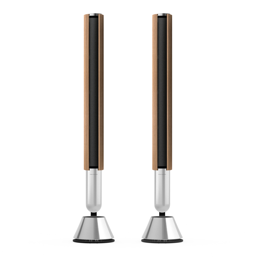 Bang & Olufsen, B&O Beolab 28 in natural aluminium mit Eichholzcovern, bodenstehend