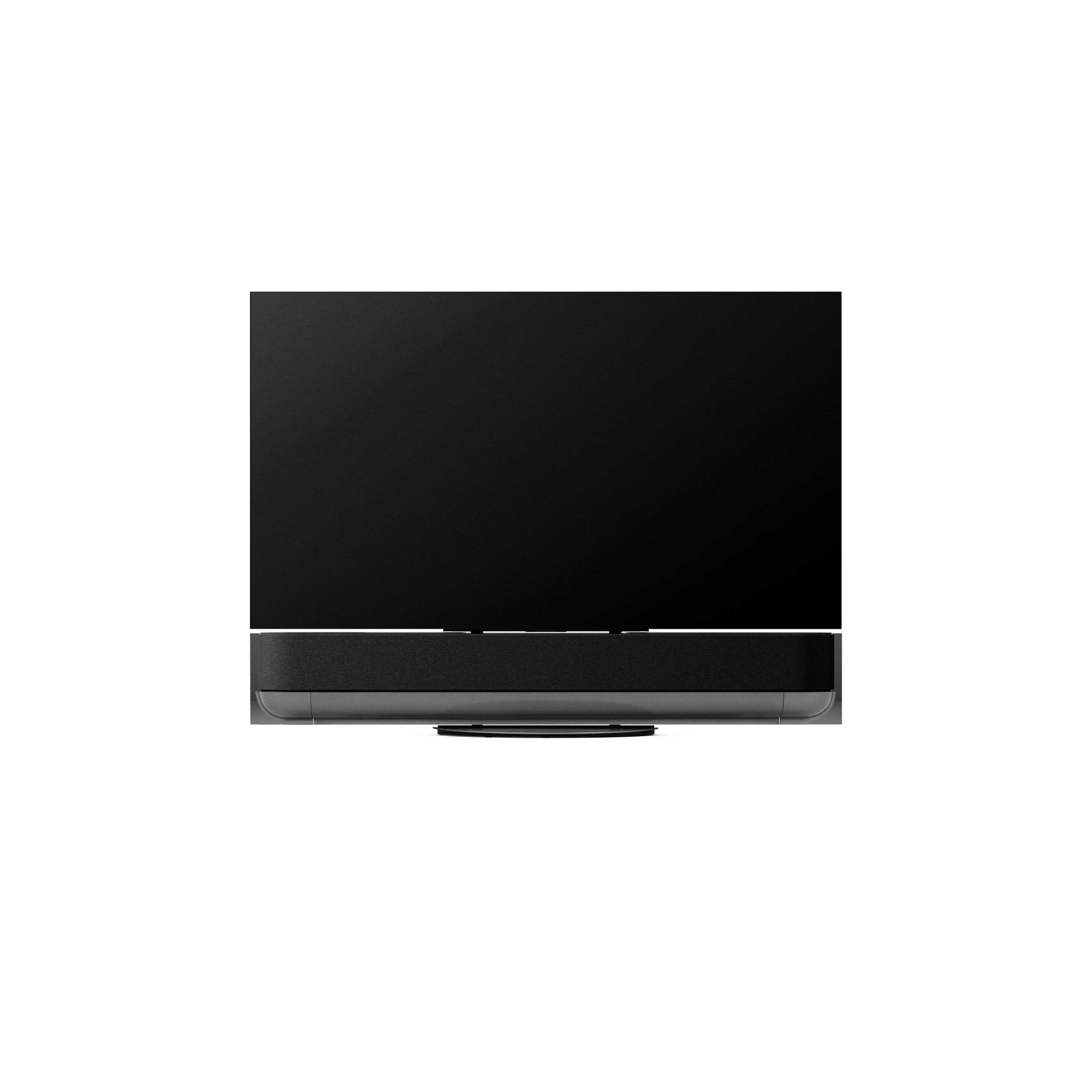 Bang & Olufsen, B&O, Beovision Theatre 55 in Black Anthracite mit Stoffcover auf Tischstandfuß