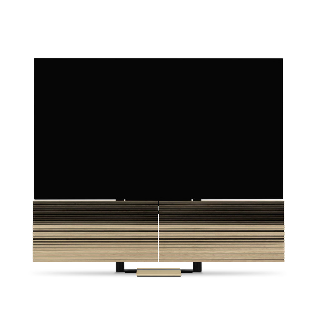 Beovision Harmony Gold Tone Light oak auf Bodenstandfuß 