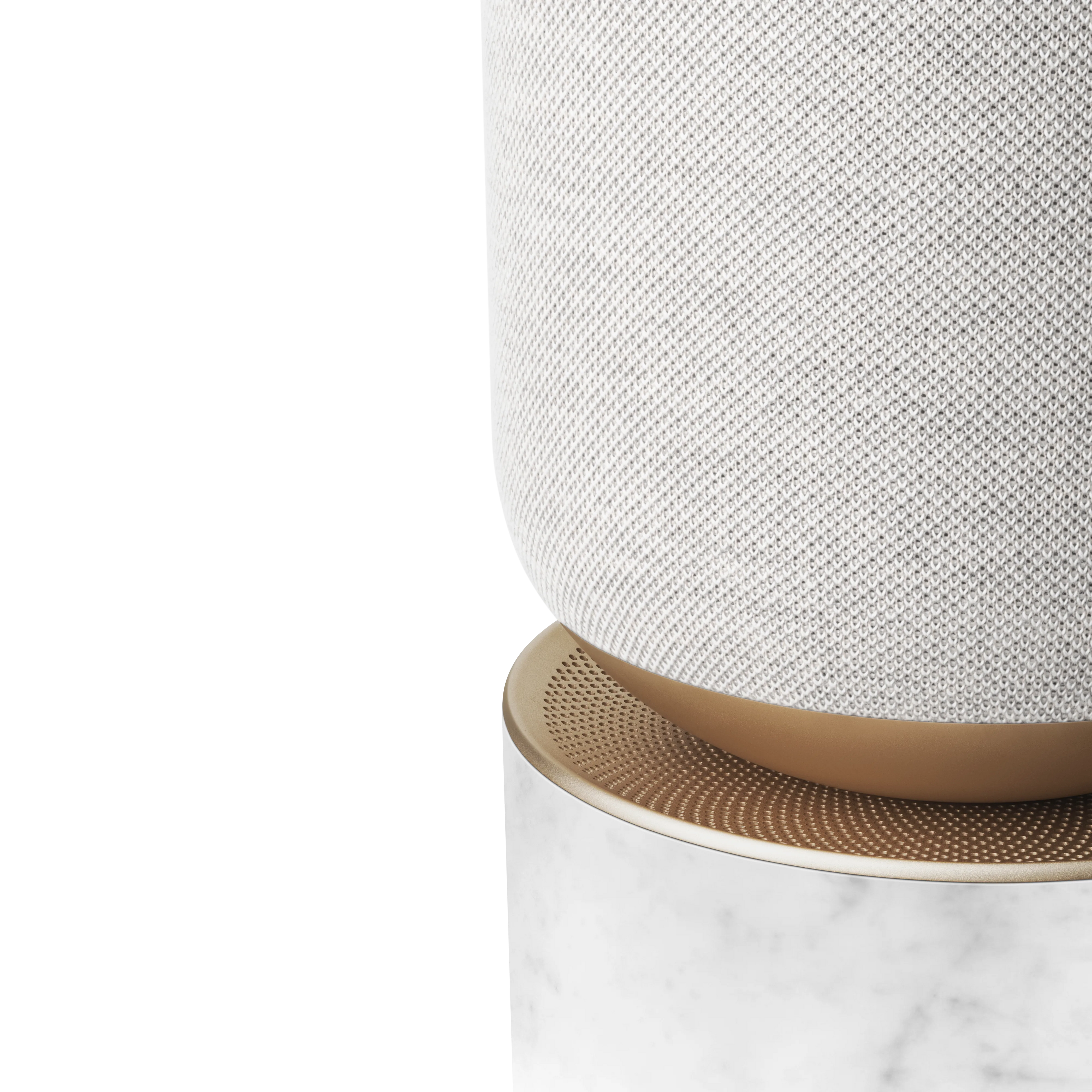 Bang & Olufsen, B&O Beosound Balance in gold Tone mit Marmorsockel