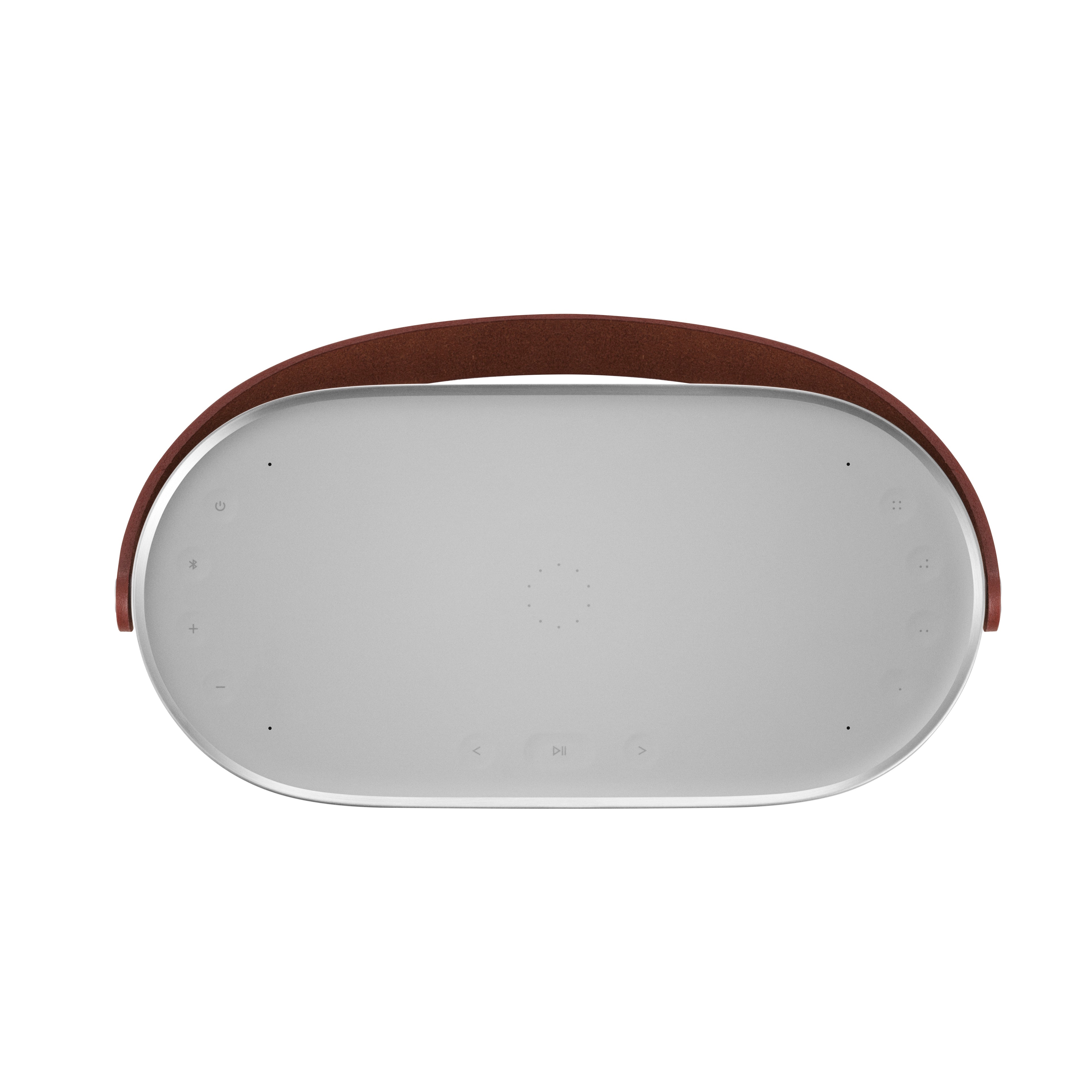 Bang & Olufsen, B&O Beosound A5 - tragbarer Multiroom Lautsprecher mit Airplay 2, Bluetooth, Chromecast uvm. - aus der Centennial Collection in Century Weave  - Ansicht von oben auf das Bedienfeld