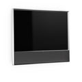 B&O Bang & Olufsen BeoVision Contour 55 Zoll mit silbernem Rahmen an Wandhalterung mit Cover in grey melange 